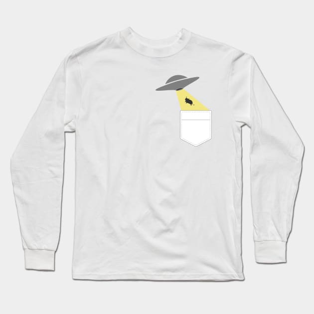 Alien Abduction Pocket Long Sleeve T-Shirt by Inspire Creativity